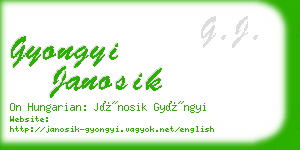 gyongyi janosik business card